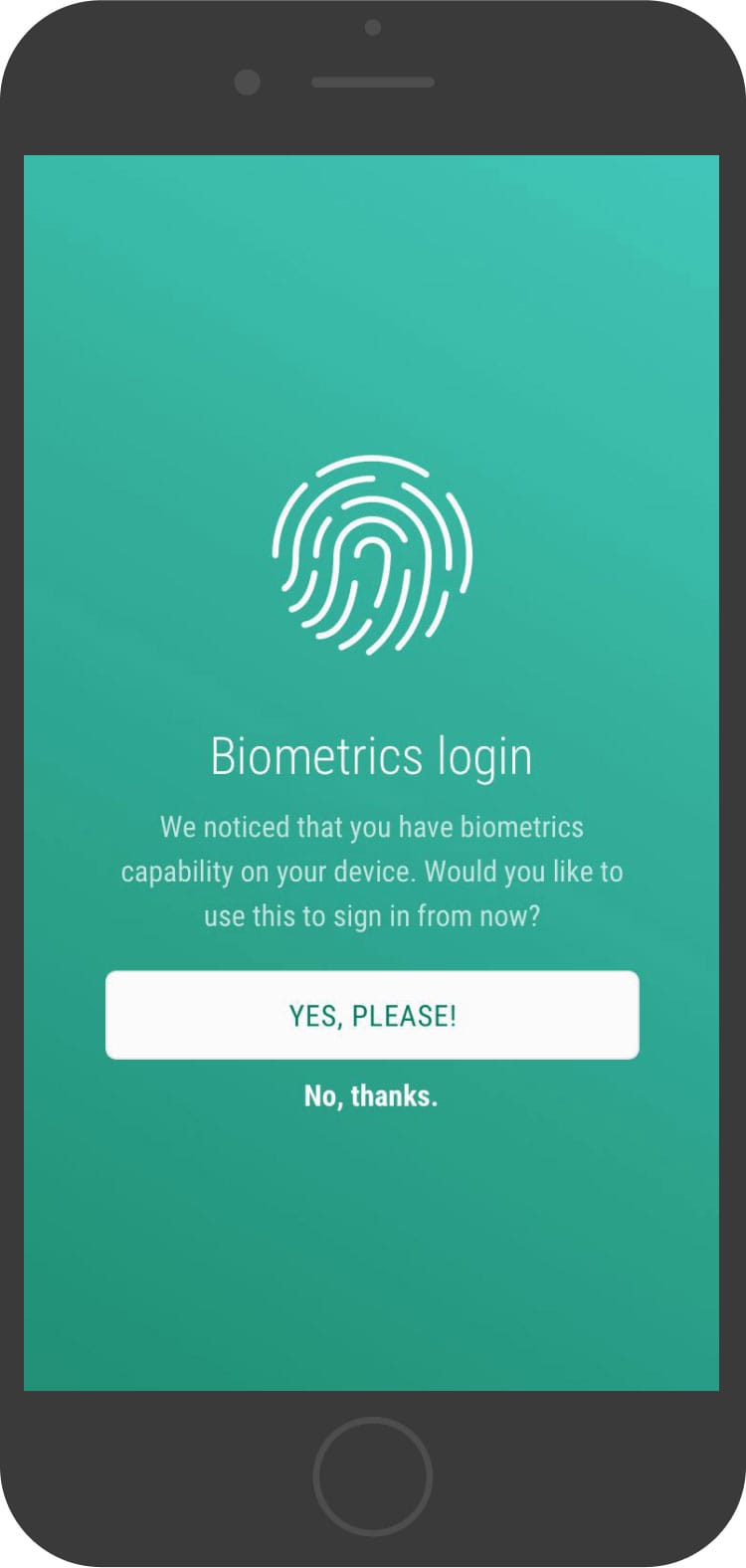 Onboarding screen